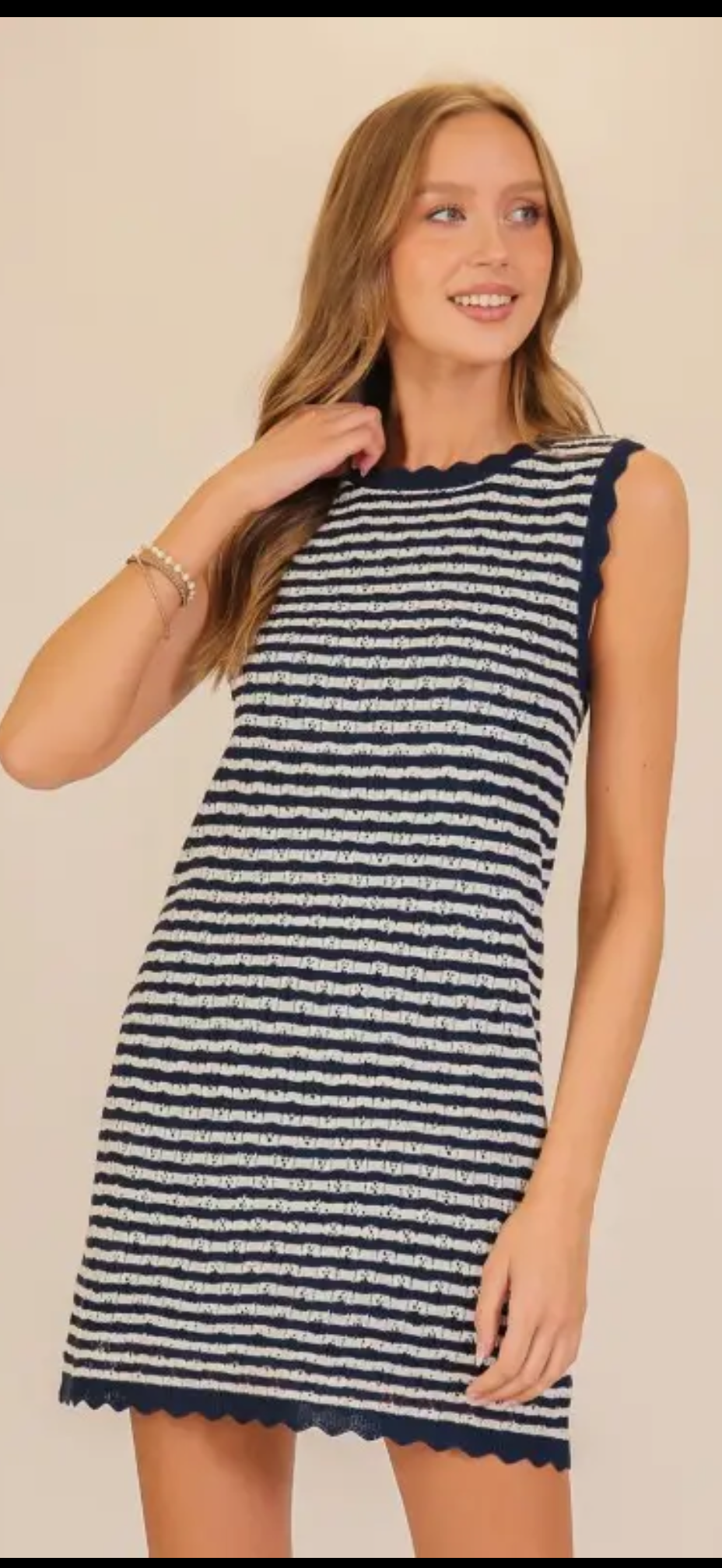 Seaside Stripe Knit Mini Dress