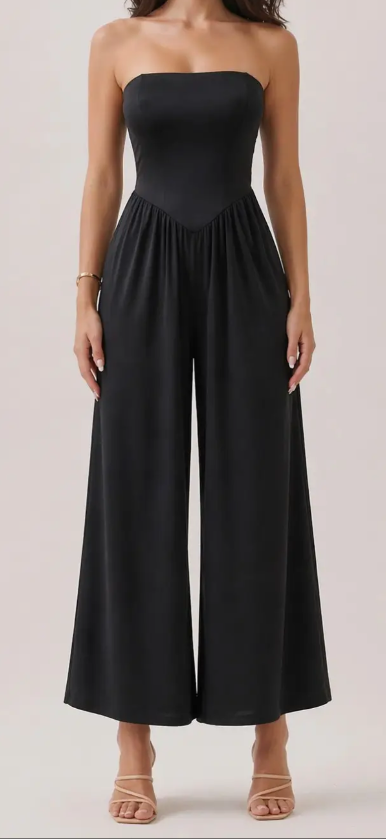 V Shape Drop Waist Jumpsuit